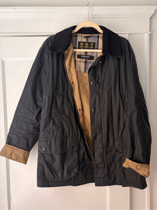 Barbour Other - Barbour Lightweight Navy/Ashby Waxed-Cotton Men's Jacket with Tan Lining